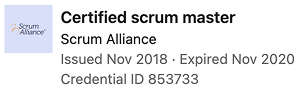 certified scrum master